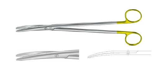 TC МЕТЦЕНБАУМ НОЖИЦІ BROAD-ТУПІ ВИГНУТІ 230MM